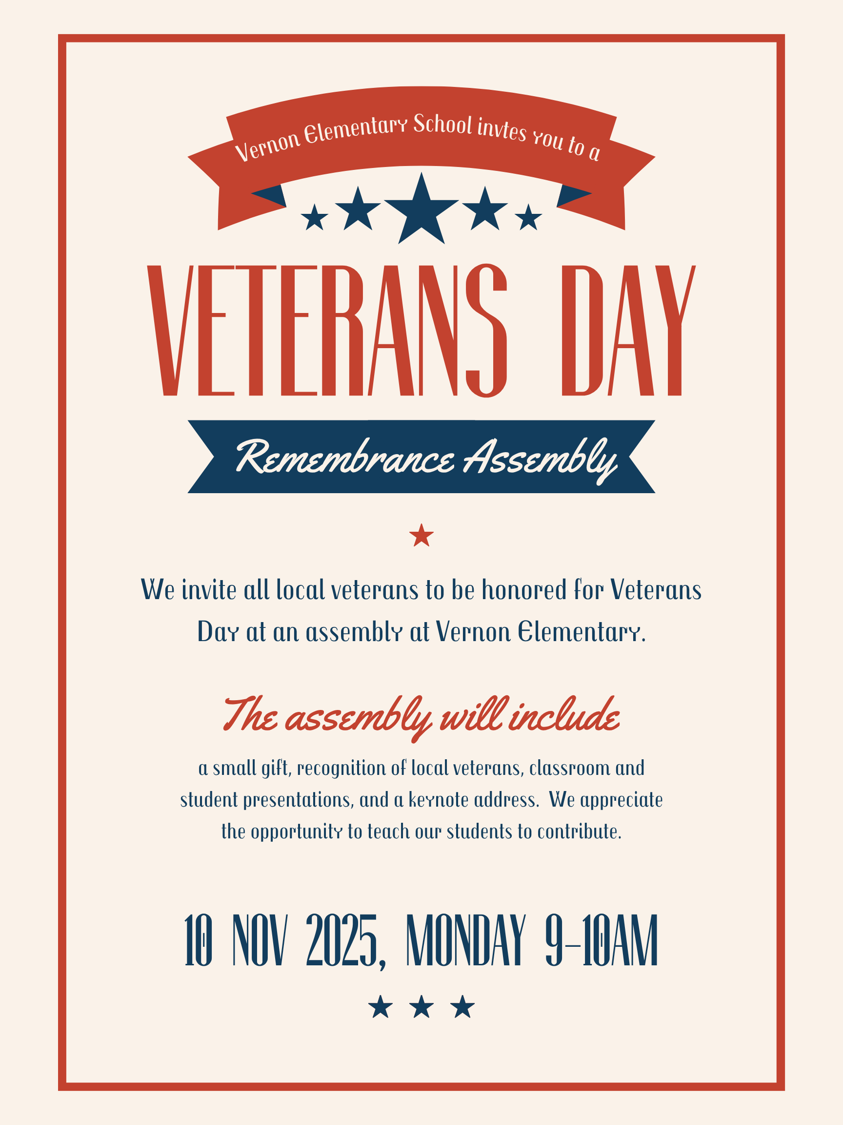 Veteran's Day Assembly